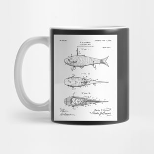 Fishing Lure Patent - Fisherman Outdoorsman Art - White Mug
